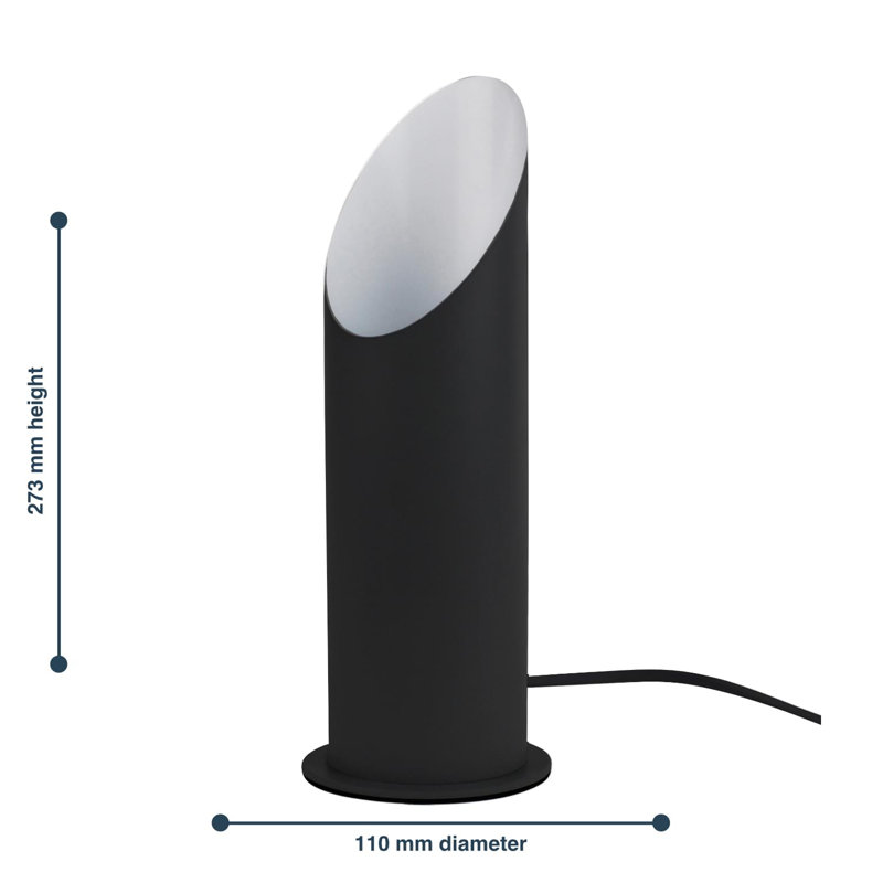 Abderraouf 27.3cm Floor Lamp Set, Black
