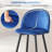 Barlet Upholstered Faux Leather Counter Stool with Steel Frame