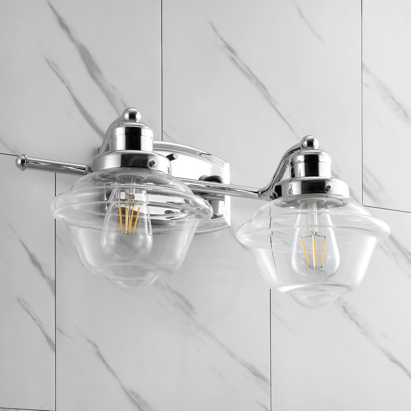  Éclairage pour meuble-lavabo à DEL en fer / verre école Tecumseh, 2