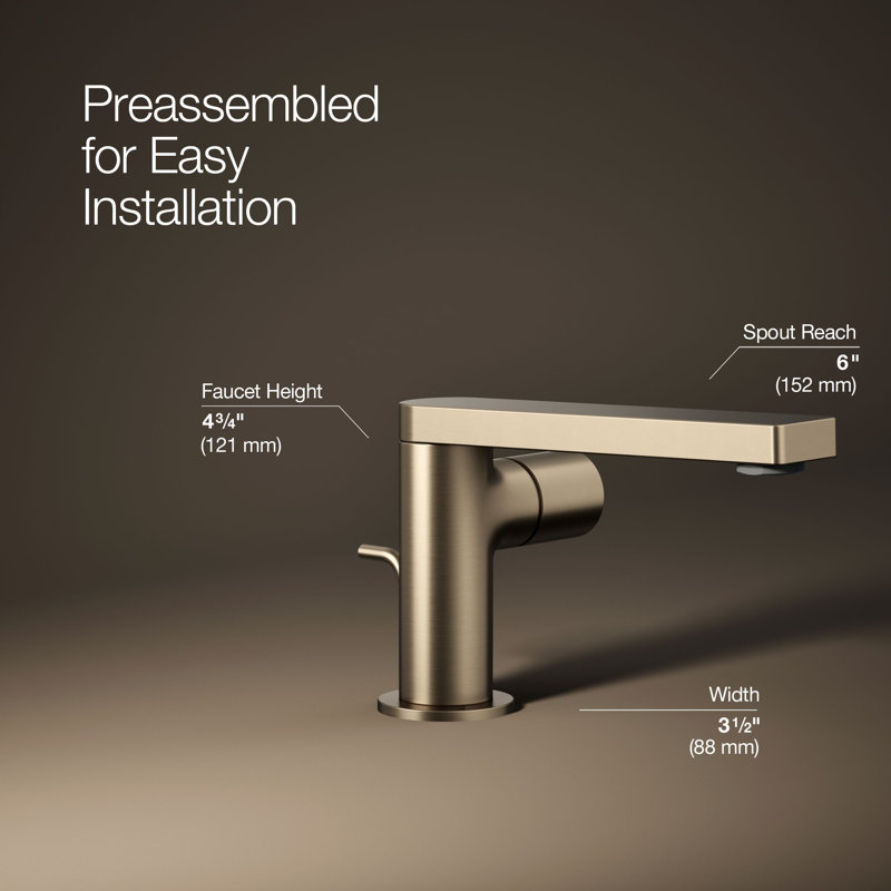 Single-Handle Bathroom Faucet, Vibrant Brushed Bronze