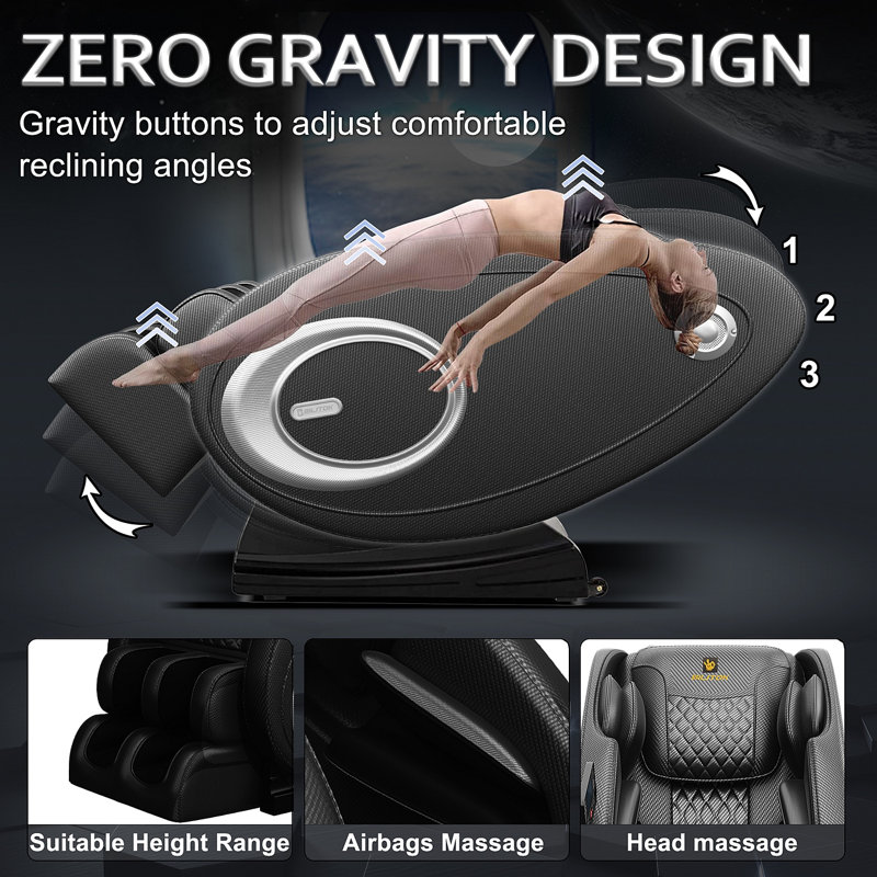 Fauteuil de massage inclinable sans gravité avec pression d'air corporelle complète