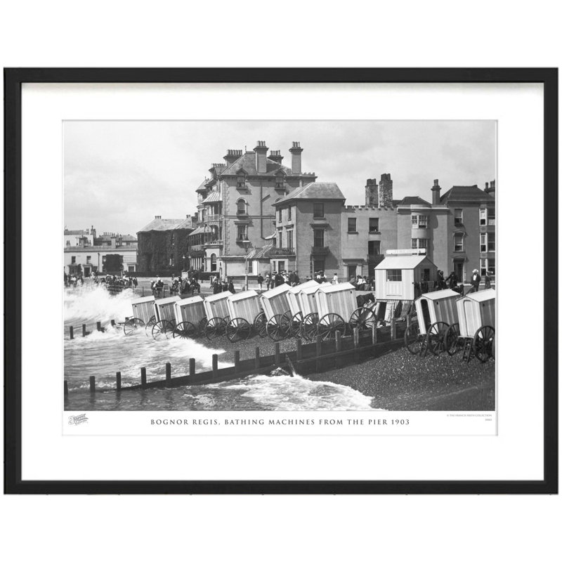 Bognor Regis, Bathing Machines From The Pier 1903 by Francis Frith - Single Picture Frame Print, 60cm H x 80cm W x 2.3cm D