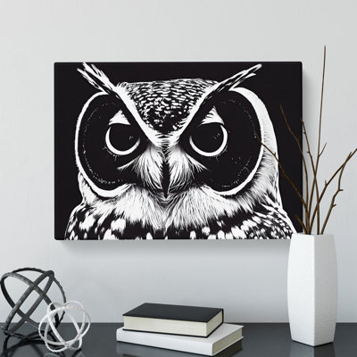 Striking Owl Art - Wrapped Canvas