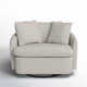 Nelida Oversized Upholstered Swivel Barrel Chair
