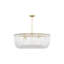 Chapman & Myers Pierce 6 Light Dining Room Pendant With Clear Shade-696515790-677178629