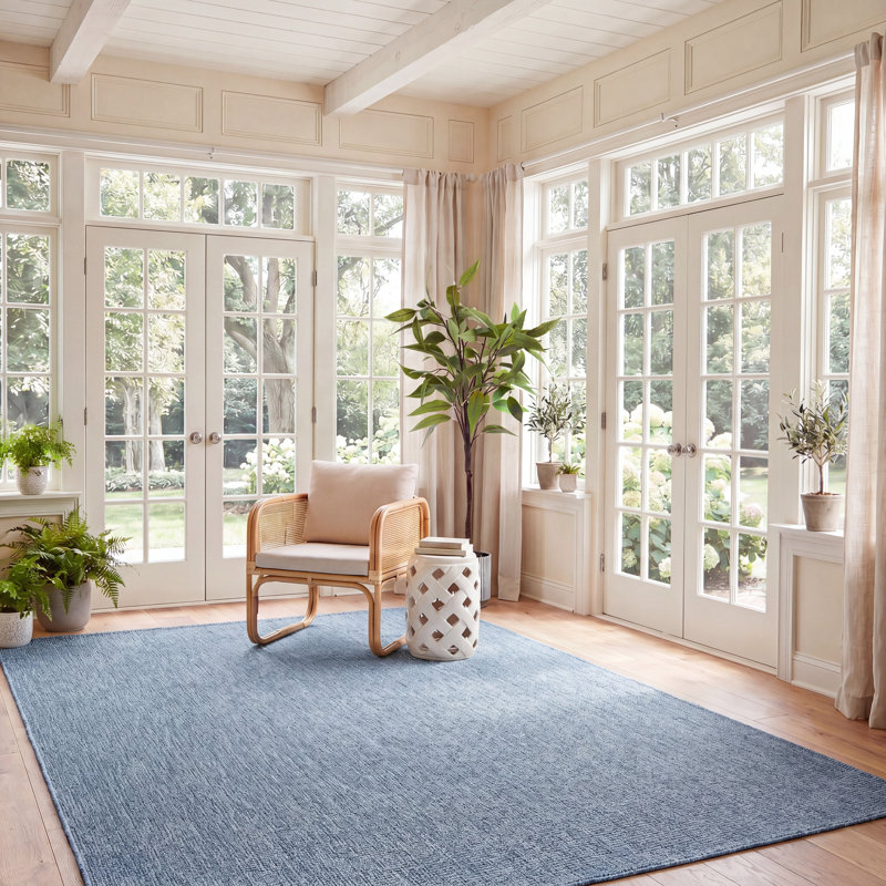 Tapis d'intérieur / extérieur de couleur unie Sisal, Rectangle 5 pi x 7 pi 6 po
