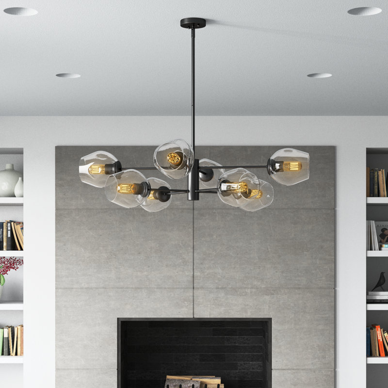 Lustre linéaire moderne Spoutnik à 8 lumières Alpharetta