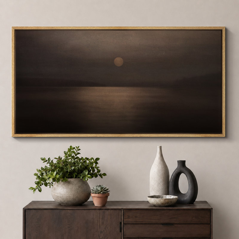 Impression sur toile Shine, H 30 po x l 60 po, Impression encadrée flottante sans passe-partout, Natural