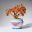 Genuine Carnelian Bonsai Tree In Round Ceramic Pot (9€ Tall)