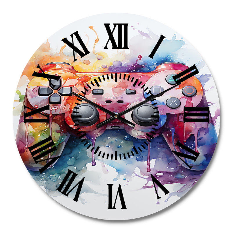Horloge murale colorée, Médium