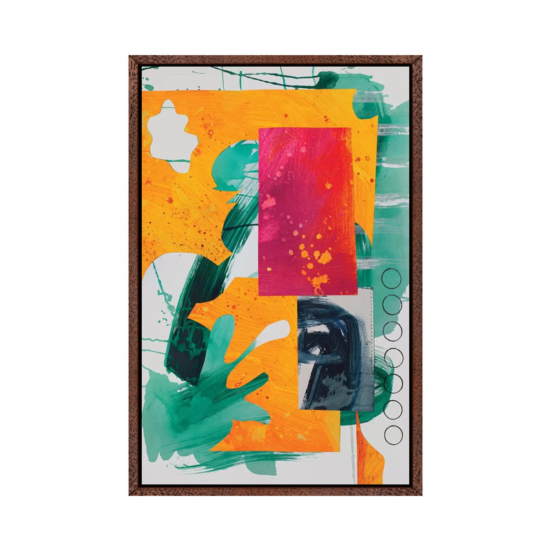 Urban Garden II by Pamela Staker - Painting on Canvas, 66.04 cm H x 45.72 cm W, Classic Brown Wood Framed