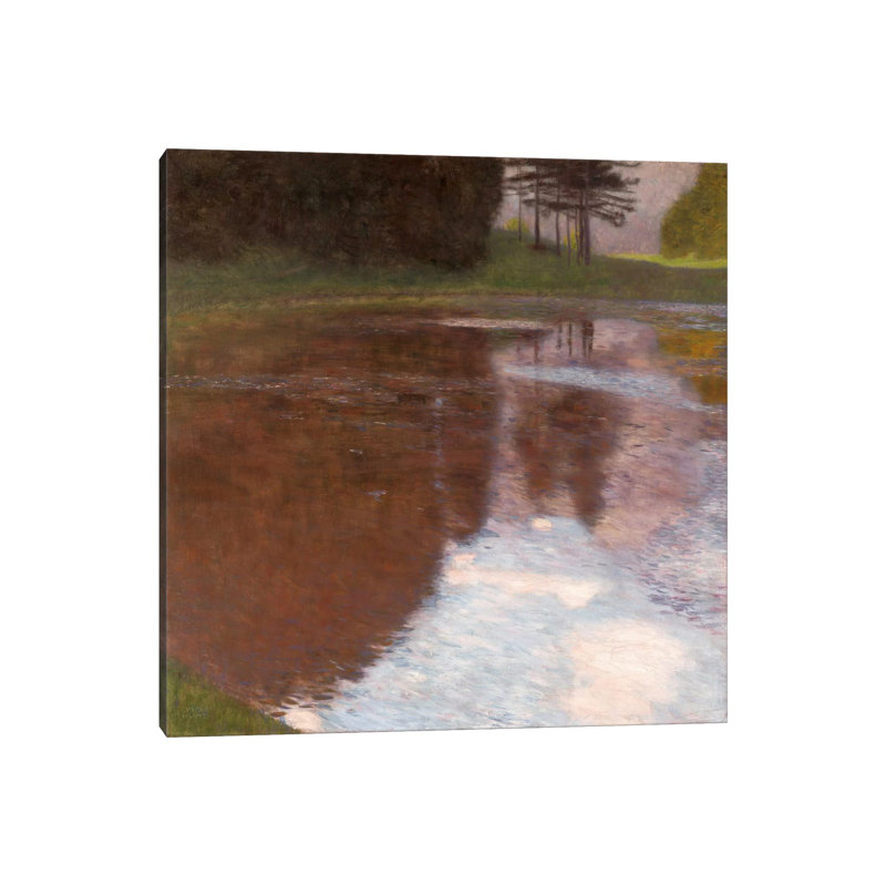 Tranquil Pond Egelsee Near Gollingsalzburg by Gustav Klimt - Wrapped Canvas Painting, 93.98 cm H x 93.98 cm W x 1.91 cm D