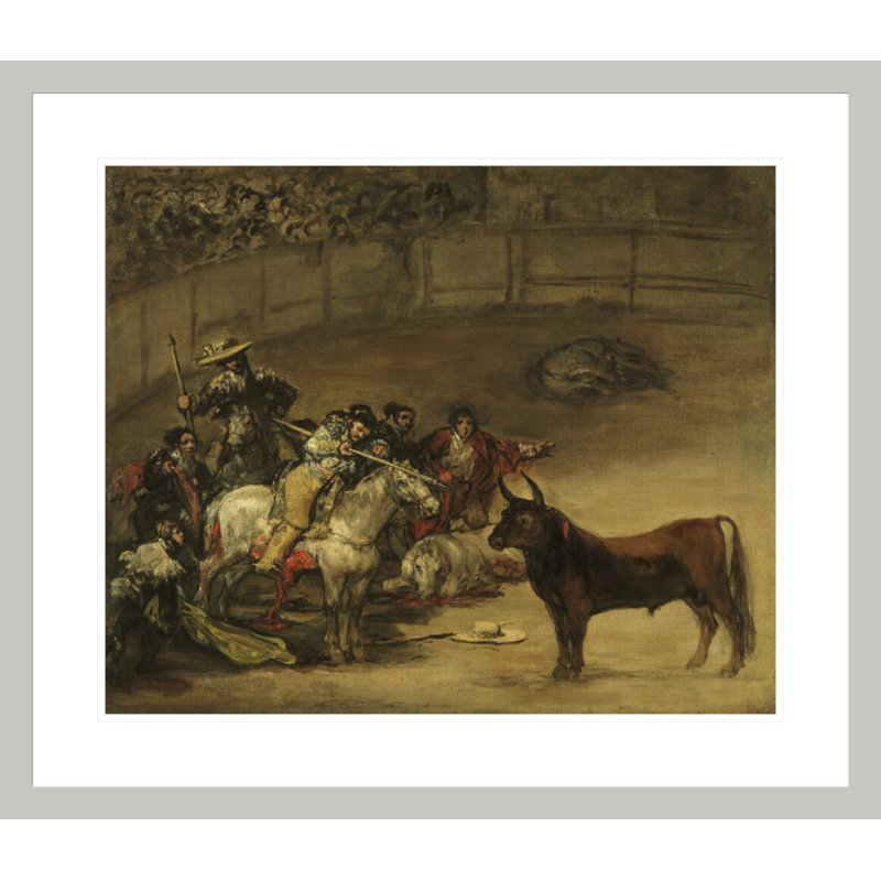 «Corrida Suerte de Varas» par Francisco de Goya, impression giclée encadrée, 23.5" H x 27.29" W