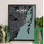 « miami city map », reproduction d’impression sur affiche en minuit-31736431