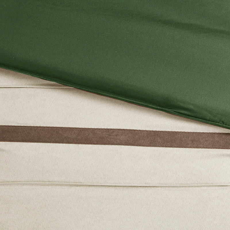 7 PC Pieced Comforter Set Green