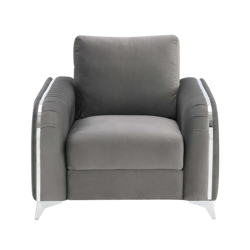 Fauteuil en velours Wenona