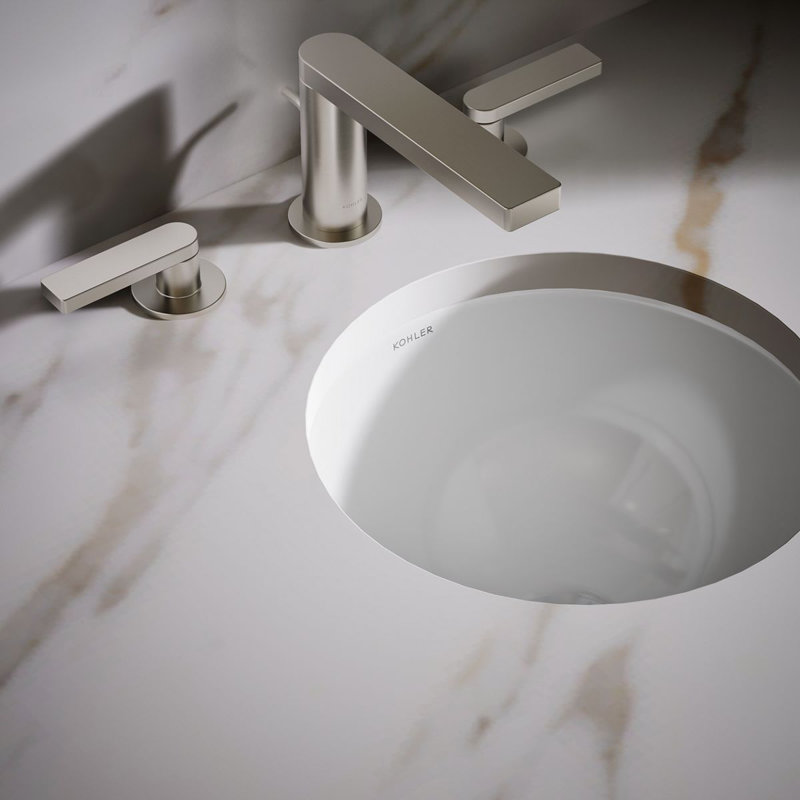 KOHLER Camber, ARTIST EDITIONS Round Undermount Bathroom Sink, Bouclé Tweed
