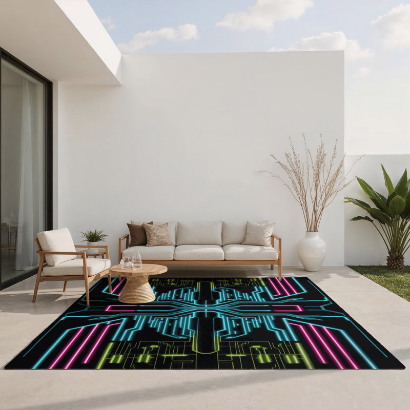 Spectrum Flight Indoor And Outdoor Area Rug, Rectangle 1'6" x 2'6"