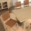 Ensemble repas avec chaises d'appoint en cuir végétalien Reid-515544388-515544391-515544385