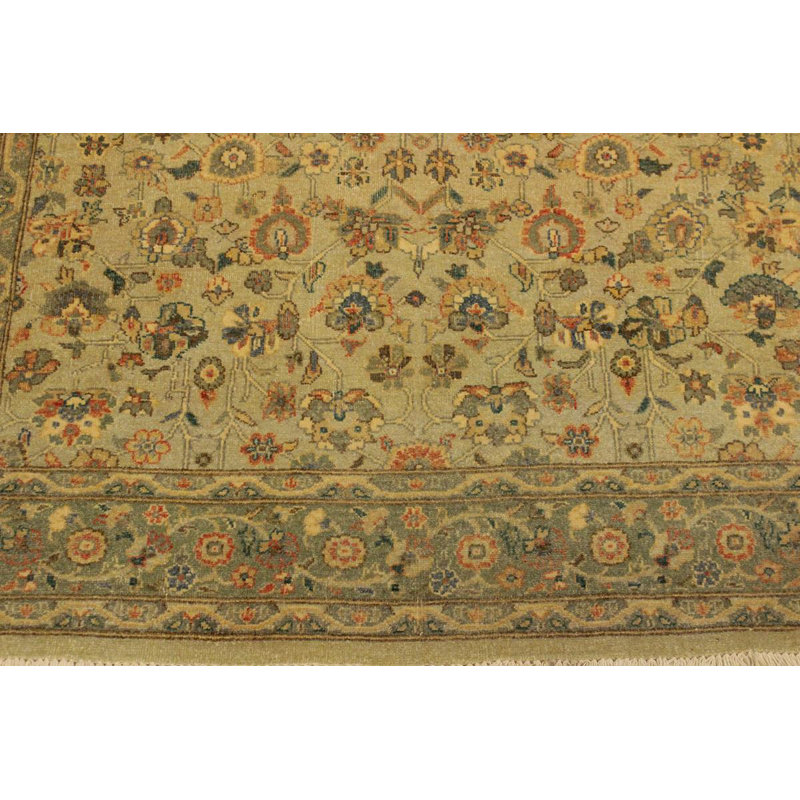 Tapis oriental brun et beige en laine noué à la main 4 pi 3 po x 5 pi 9 po Oriental