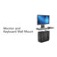 Support mural pour moniteur et clavier à hauteur ajustable Mount-It | Plateforme de 25 pouces de largeur