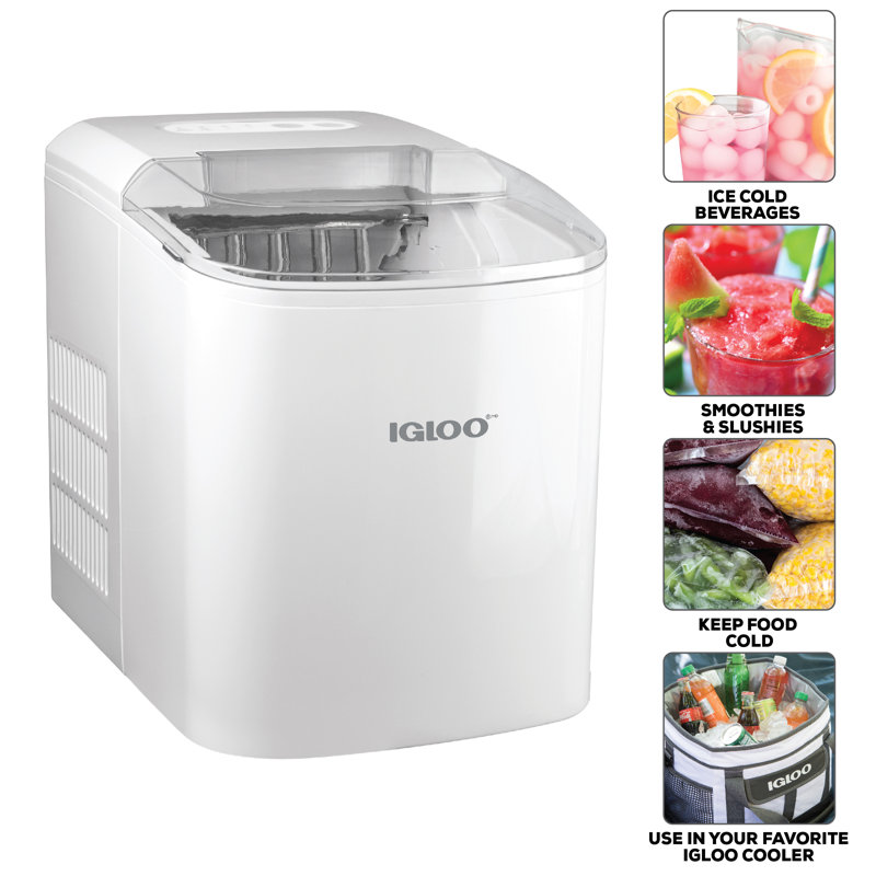 Compact White Portable Countertop Ice Maker Machine