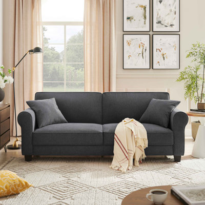 Reva 218.9Cm Rolled Arms Sofa