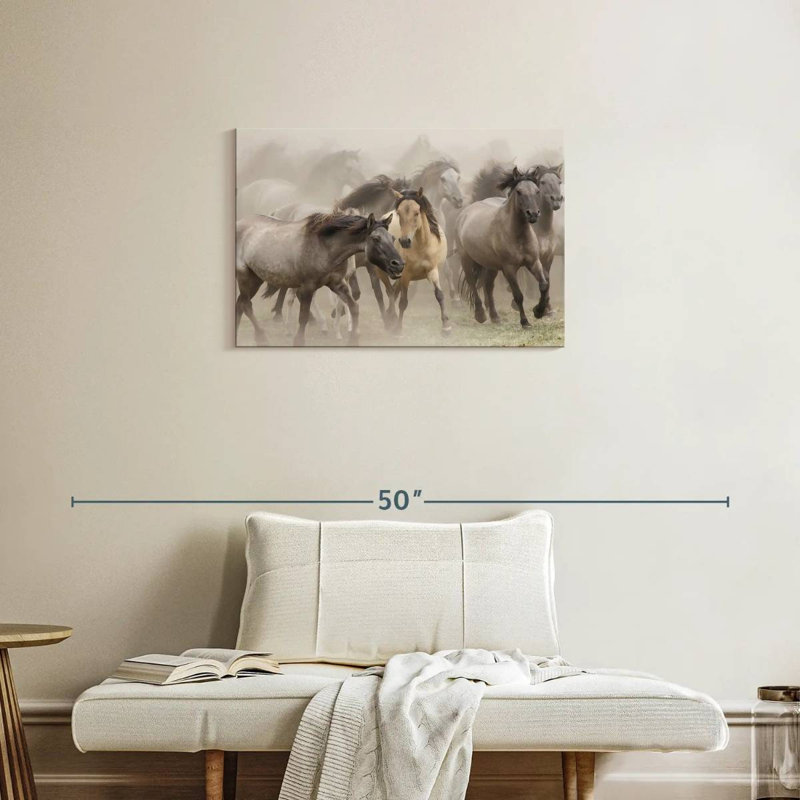 Stampede à cheval sauvage Brampt, H 20 po x l 30 po
