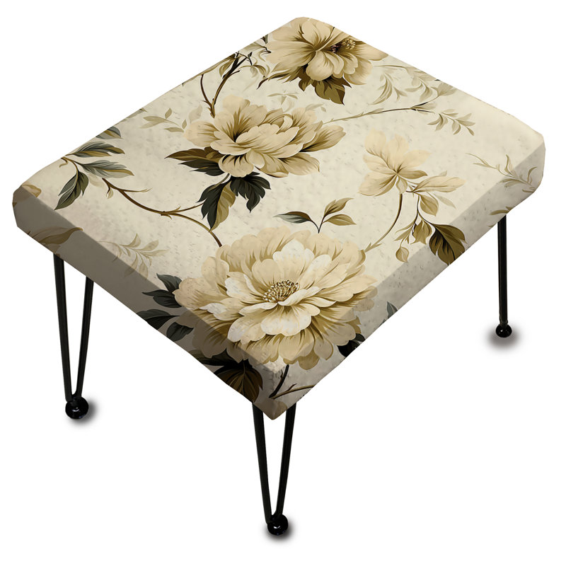 Minimalist Simplicity Victorian Pattern VI - Floral Rectangle Ottoman
