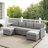 4 - Person Modular Patio Conversation Set with Cushions-647425322-647425334