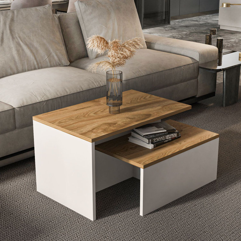 Table gigogne (2 pièces), Beige