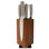 Bloc de couteaux magnétique rotatif à 360 ° Brosisincorp sans couteaux - Porte-couteaux universel pour comptoir avec poils amovibles, bois d'acacia