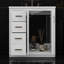 Meuble-lavabo sur pied 36 po avec lavabo en céramique, armoire de rangement moderne à 3 tiroirs et 2 portes-547565361