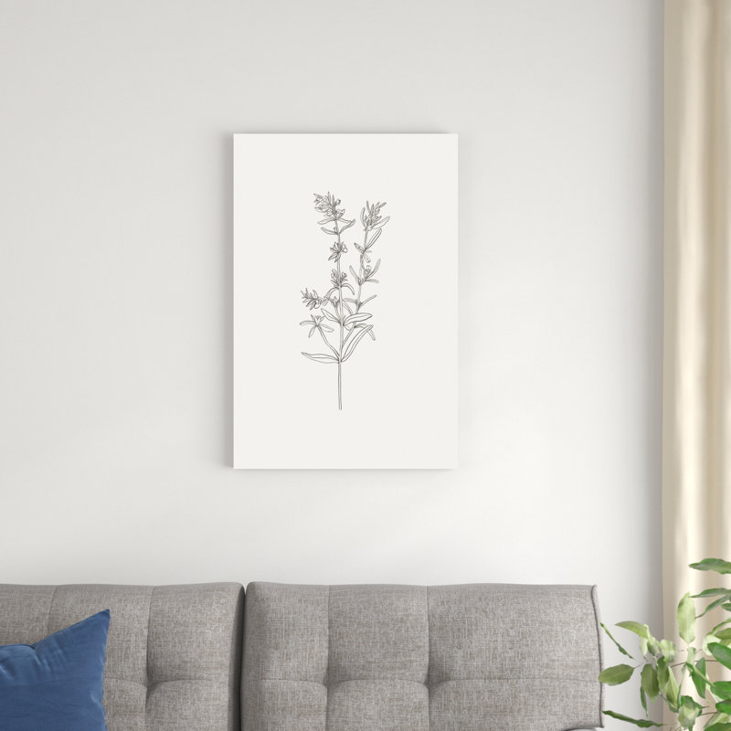 " Wild Foliage Sketch I " by Victoria Borges Painting Print, 30" H x 20" W x 1.25" D