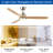 52 In.Intergrated Led Ceiling Fan Lighting With Remote Control