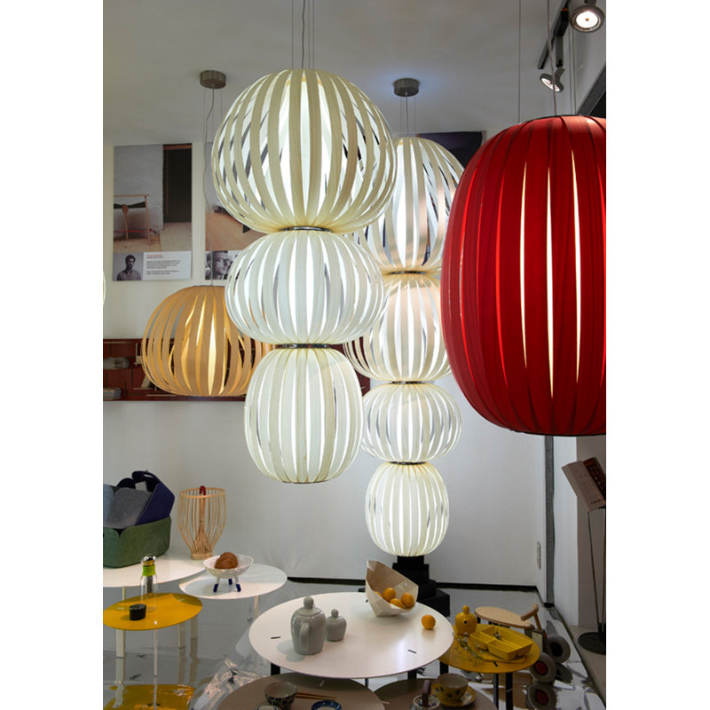 Totem 1 - Light LED Pendant, Ivory White, 61" H x 28.7" W x 28.7" D, 2700K LED