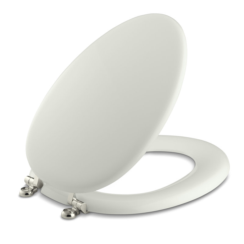 Siège de toilette allongé Kathryn®, Noir, Nickel poli Vibrant®