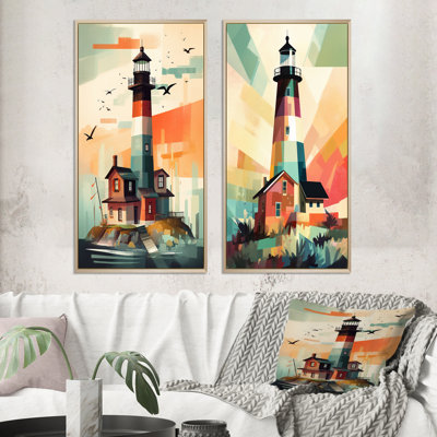 " Seaside Lighthouse " 2 - Pieces