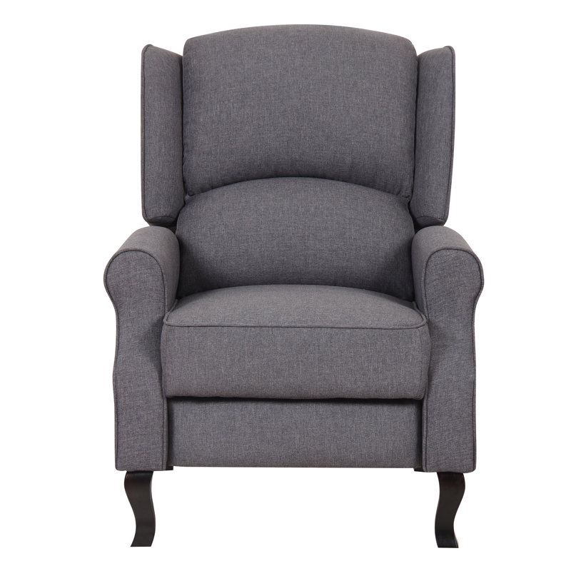 Upholstered Recliner, Dark Gray