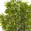 5 pi Arbre artificiel en bambou avec troncs noirs dans un pot à fleurs blanc résistant aux rayons UV (intérieur / extérieur)
