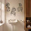 Silhouette de femme, ensemble d'art mural en métal - 3 pièces, décor minimaliste moderne-1226823365