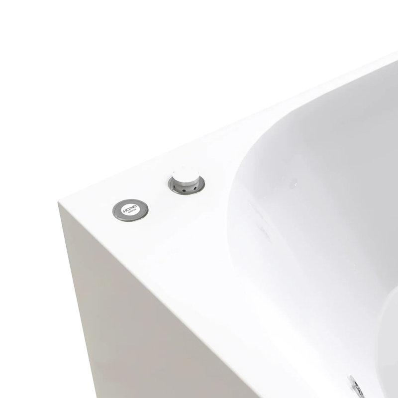 67" Freestanding Soaking Acrylic Bathtub