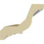H 3 po x P 3 5/8 po x F 4 5/8 po x L 94 1/2 po, (2 3/4 po répété), moulure de couronne fédérale