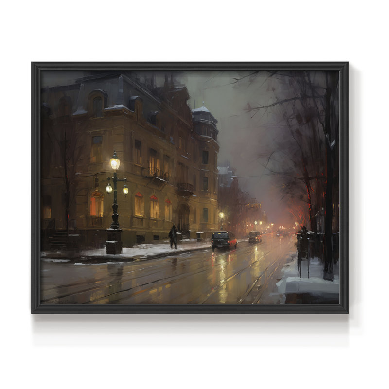 «Chirstmas Art» - CCCCLX - Reproduction encadrée - Restickable, H 8 po x l 10 po, Noir, noir, noir, noir