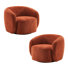 Coheman Upholstered Boucle Swivel Barrel Chair