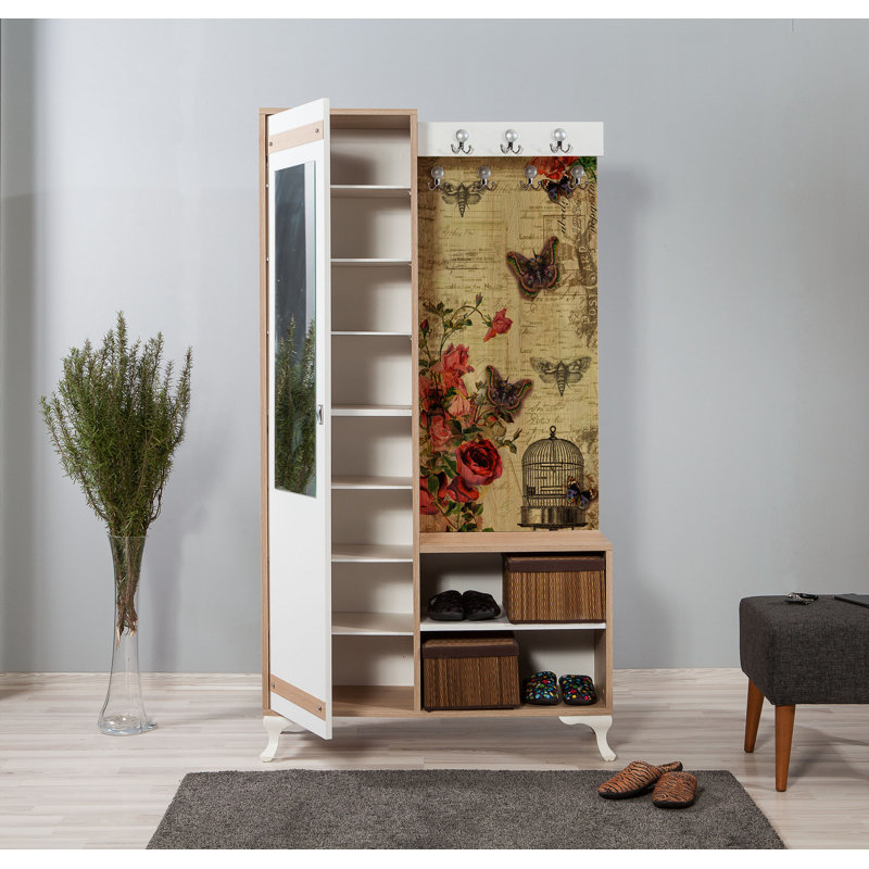 Binghampton Hall Tree 100cm Wide with Bench and Shoe Storage