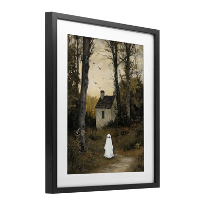 «Little Ghost in Cottage Forest», reproduction sous verre encadrée, design par Arlington Prints