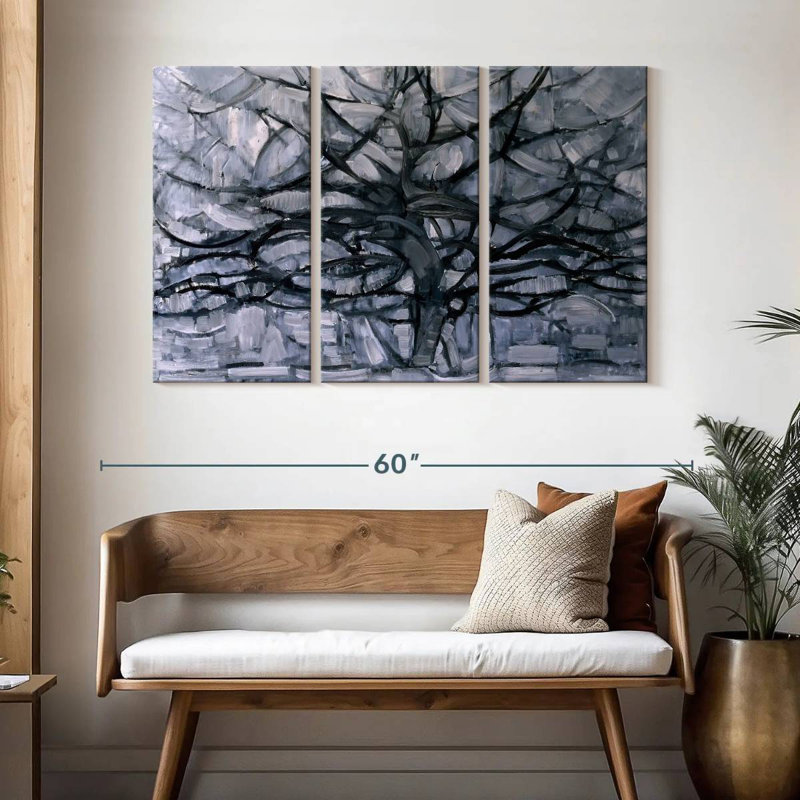 Harnek Gray Tree, 32" H x 50" W