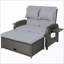 Méridienne convertible 3-en-1 avec coussin et appuis-tête-1670225755