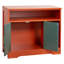 Meuble de rangement moderne pour chat d'intérieur, style maison, avec bac à litière intégré de 79 cm (31 po), étagères et table d'appoint. Convient à la plupart des bacs à litière. Couleur rouge. Fermeture hermétique pour limiter les odeurs.